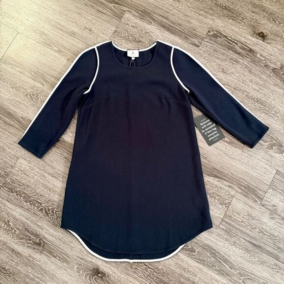 Tuckernuck Navy Seamed Shift Dress New - Picture 1 of 8